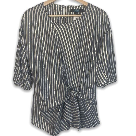 Anthropologie Eva Franco Marin Tie Front Stripes - Picture 2 of 9